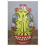 Fine Carl Block Texas Folk Pottery Face Jug