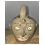 Michel Bayne Quart Folk Pottery Harvest Face Jug