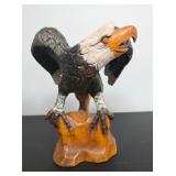 1950s Folk Art Cypress Wood Carved Eagle Statue