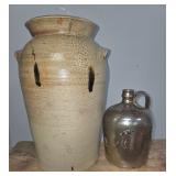 North Carolina 4 Gallon Churn & 1/2gal Jug Lot