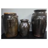 Gillsville,  Georgia Churn & Pitcher Lot of 3