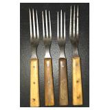 1840's Documented Georgia Bone Fork Lot of 4