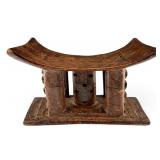 Ashanti Carved Wood Stool