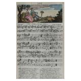 James Oswald Engraved Song Sheet, The Lukewarm Lover, 18th C.