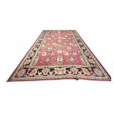 Vintage Flatweave Kilim Area Rug With Floral Design