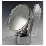 Lucite & Chrome Mid Century Modern Lighted Vanity Mirror