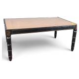 Chinoiserie Cane Top Coffee Table With Gilt Decoration