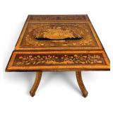 Continental Marquetry Expanding Games Or Tea Table
