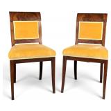 Pair Of Empire Mahogany Side Chairs
