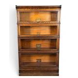 Globe-Wernicke Four Section Oak Barrister Bookcase
