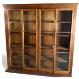 Antique Glazed Bookcase Or Display Cabinet