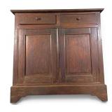 Provincial Paneled Wood Cupboard