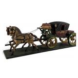 German Wooden Stagecoach Model