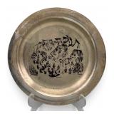 Chaim Gross Sterling Silver Judaica Passover Plate