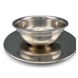 Handmade Sterling Silver Bowl & Saucer