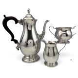 Three Piece Sterling Silver Tea Set
