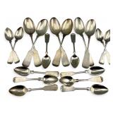 19th Century Sterling And Coin Silver Spoons