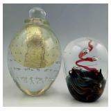 Studio Art Glass Perfume Bottle & Paperweight.