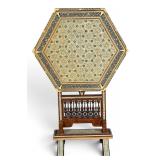 Syrian Inlaid Octagonal Tilt Top Table