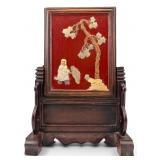 Antique Chinese Inlaid Table Screen