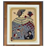 Bridget Mary Henry (California, Contemporary), Tin Hat, Woodcut Print On Paper