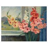 Gertrude Knopp (American, 20th C.), Still Life With Gladiolus, Oil On Canvas