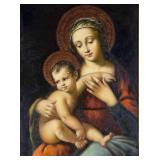 Teodoro Ackerman (Italian School, 20th-21st C.), Madonna And Child, Oil On Canvas