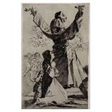 Francisco Goya (Spanish, 1746-1828), Lo Que Puede Un Sastre!, Los Caprichos, Plate 52, Aquatint