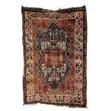 Hand Knotted Kurdish Tribal Wool Rug