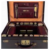 Gustave Keller French Silver & Baccarat Travel Vanity Set With RMS Lusitania Ephemera
