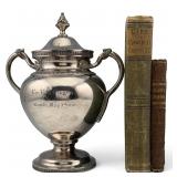 Abolitionist Edwin H. Chapin Coin Silver Presentation Urn and Books
