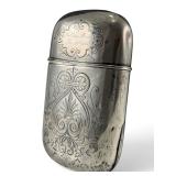Civil War Medal of Honor Recipient William S. Bond Sterling Silver Presentation Flask