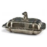 James Fray Irish Sterling Silver Covered Entrée Dish With Porcupine's-Head Finial