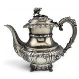 George IV Sterling Silver Teapot, Charles Fox II