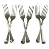 Six George III Sterling Silver Dinner Forks
