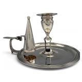 George III Sterling Silver Chamberstick With Candle Snuffer, John Mewburn