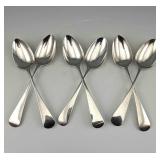 Six George III Sterling Silver Teaspoons