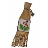 Native American Plains Beaded Hide Pipe Bag