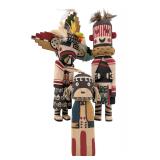 Three Hopi Carved Kachina Dolls