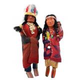 Pair Of Vintage Skookum Dolls