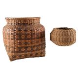 Two Cherokee Woven Baskets