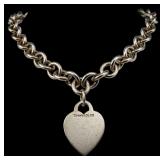 Tiffany & Co. Sterling Silver Heart Tag Necklace