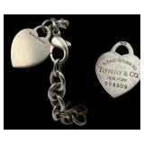 Tiffany& Co. Sterling Silver Heart Tag Bracelet And 'Return To Tiffany' Pendant