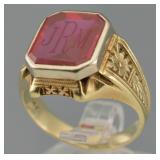 14K Ruby Signet Ring