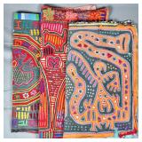 Group of 3 Guna Mola Panels Animals and BIrds