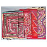 Group of 4 Guna Mola Panels Abstract