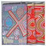 Group of 3 Guna Mola Panels Mixed Abstract Designs