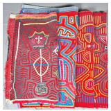 Group of 4 Guna Mola Panels Anthropomorphic & Zoomorphic Figures