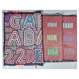 Group of 3 Guna Mola Panels Geometric Grid