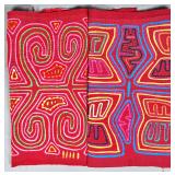 Group of 2 Guna Mola Panels Abstract Organic